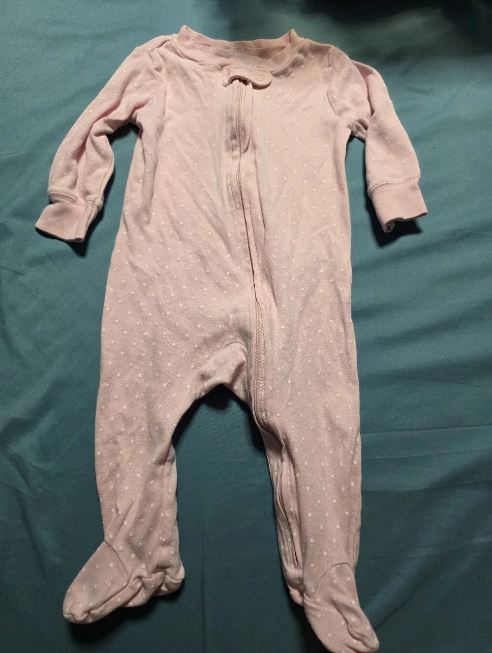 Carter's Pink Polka Dot Footed Pajamas